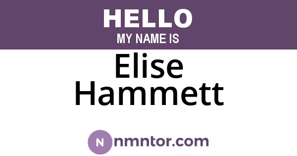 Elise Hammett