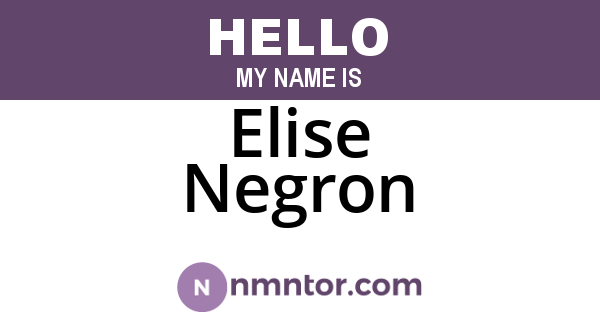 Elise Negron