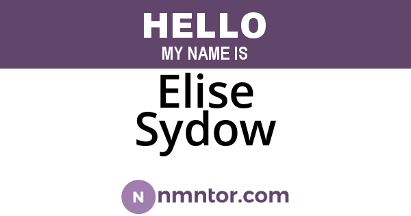 Elise Sydow