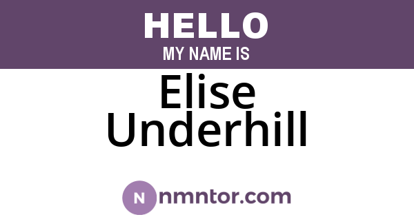 Elise Underhill