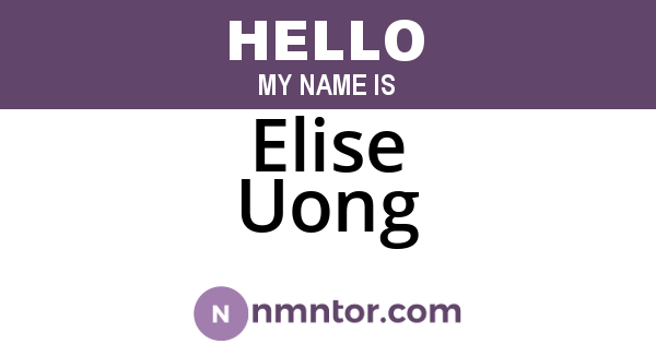 Elise Uong