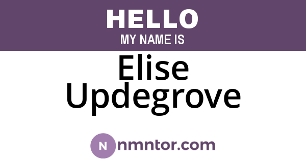 Elise Updegrove