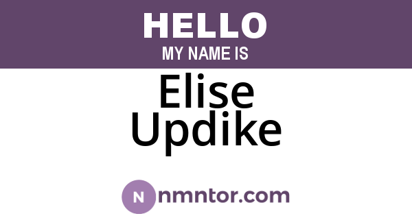 Elise Updike
