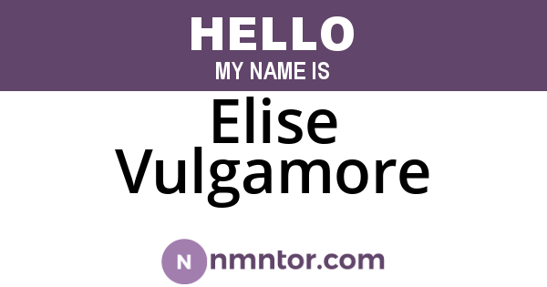 Elise Vulgamore