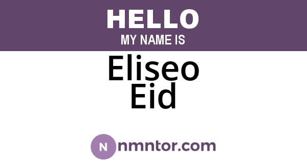 Eliseo Eid