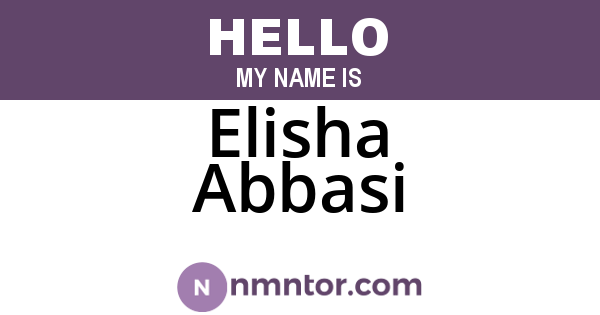 Elisha Abbasi
