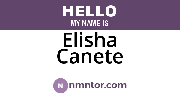 Elisha Canete