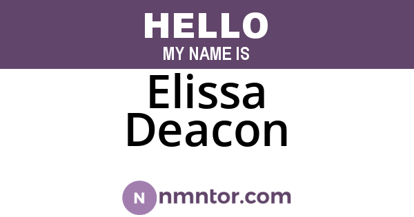 Elissa Deacon
