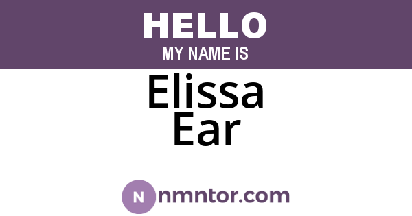 Elissa Ear
