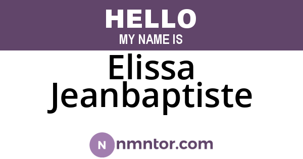 Elissa Jeanbaptiste