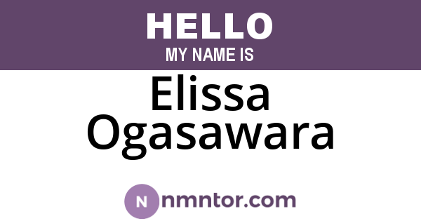Elissa Ogasawara