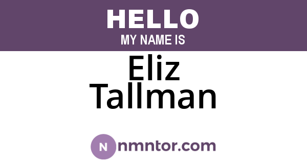 Eliz Tallman