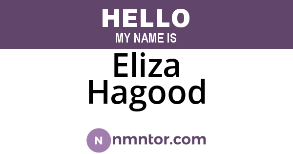 Eliza Hagood
