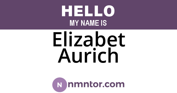 Elizabet Aurich