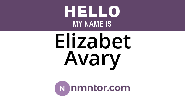 Elizabet Avary