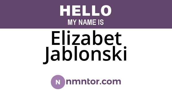 Elizabet Jablonski