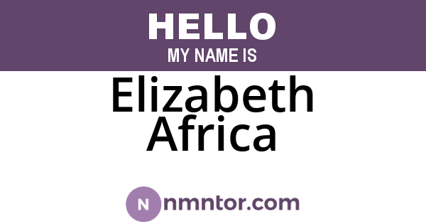 Elizabeth Africa