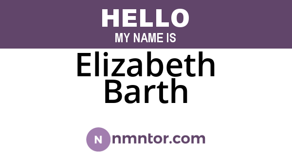Elizabeth Barth