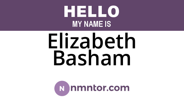 Elizabeth Basham