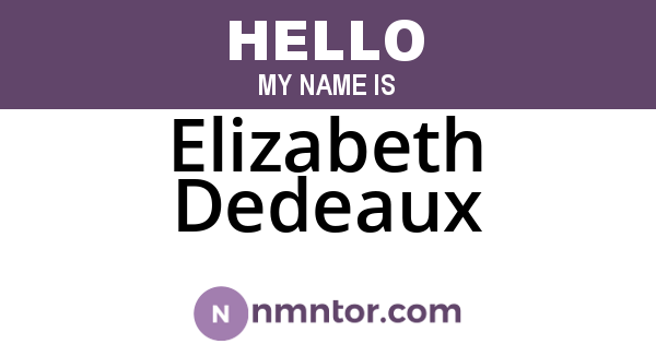 Elizabeth Dedeaux