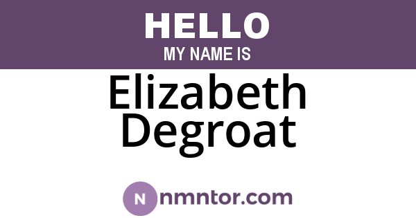 Elizabeth Degroat