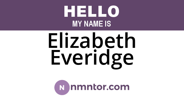 Elizabeth Everidge