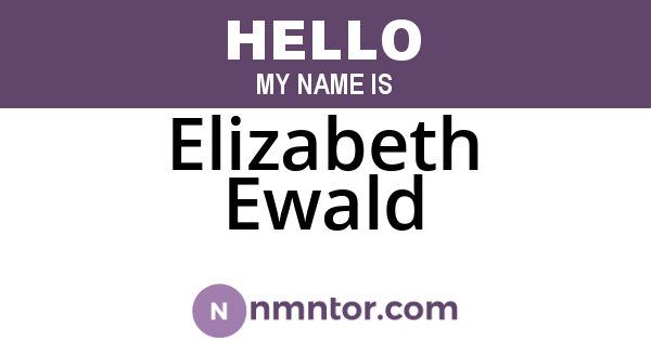 Elizabeth Ewald