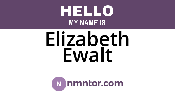 Elizabeth Ewalt