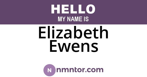Elizabeth Ewens