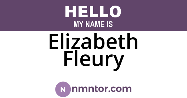 Elizabeth Fleury