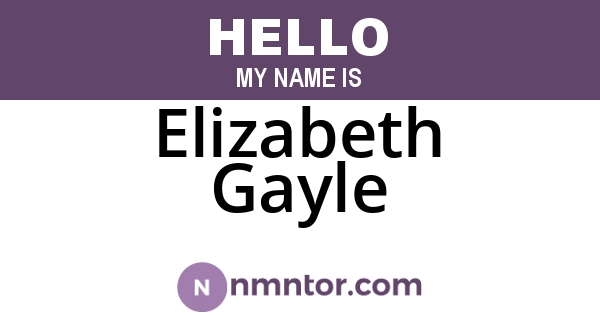 Elizabeth Gayle
