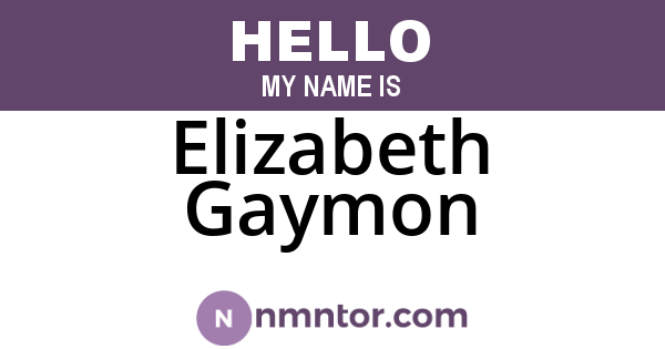 Elizabeth Gaymon