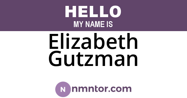 Elizabeth Gutzman