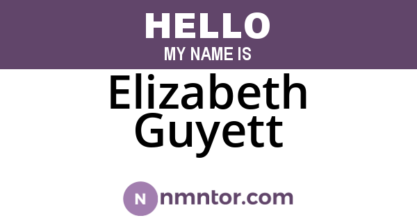 Elizabeth Guyett