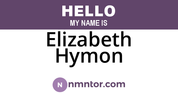 Elizabeth Hymon