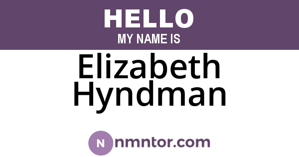 Elizabeth Hyndman