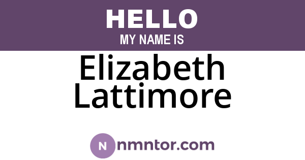 Elizabeth Lattimore