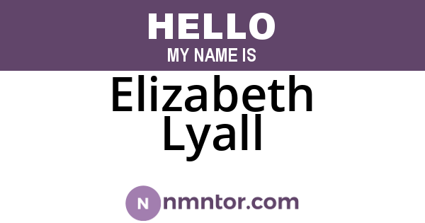 Elizabeth Lyall