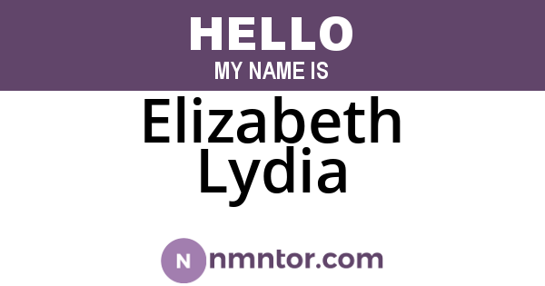 Elizabeth Lydia