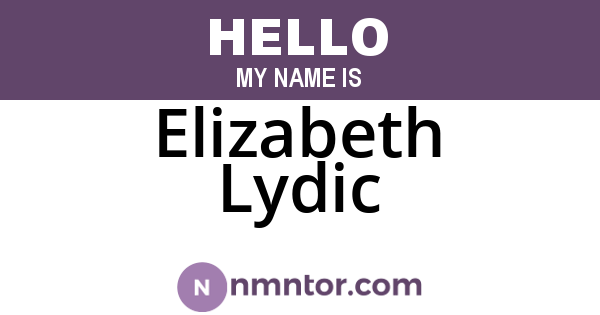 Elizabeth Lydic
