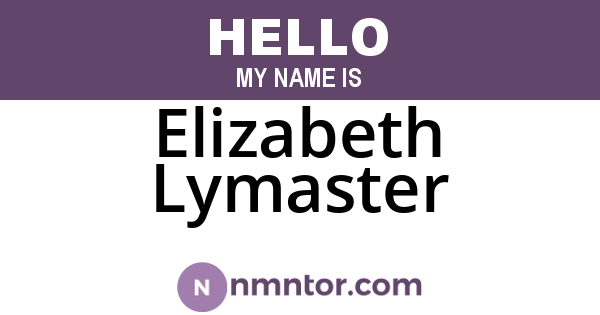 Elizabeth Lymaster