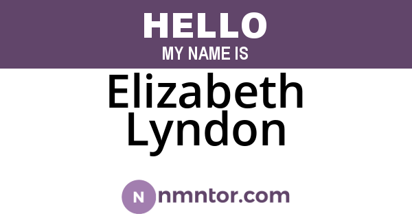 Elizabeth Lyndon