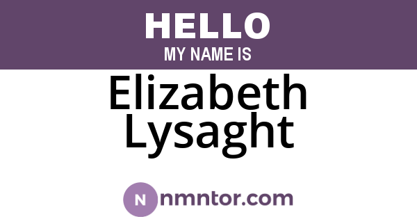 Elizabeth Lysaght