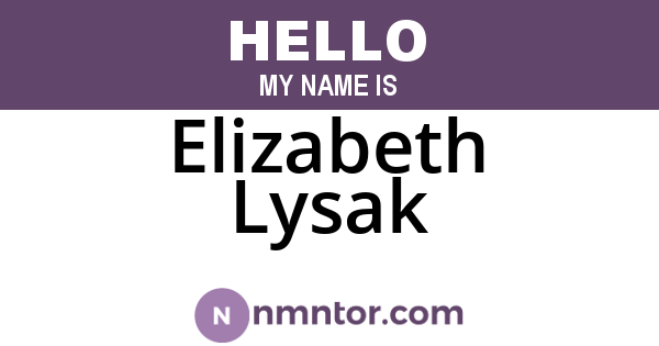 Elizabeth Lysak