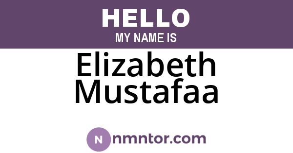 Elizabeth Mustafaa