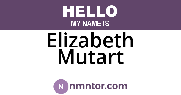 Elizabeth Mutart