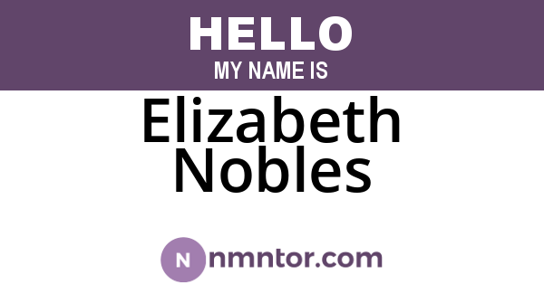 Elizabeth Nobles