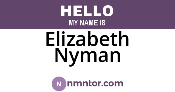 Elizabeth Nyman