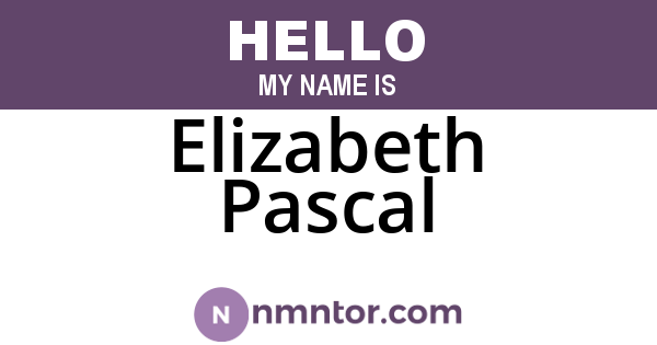 Elizabeth Pascal