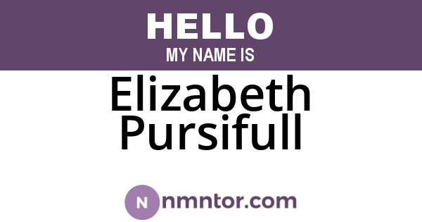Elizabeth Pursifull
